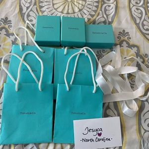Tiffany & Co boxes, bag, ribbon